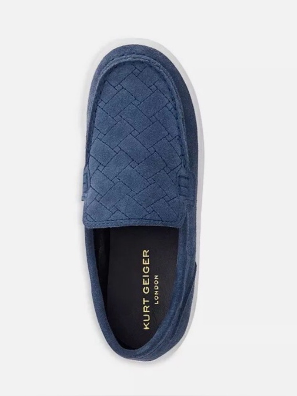 Boys Kurt Geiger Navy Quilted Slip-On Loafers size 11